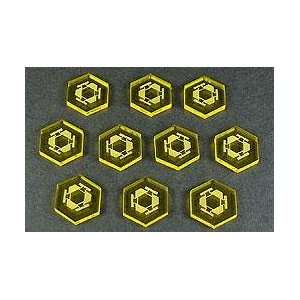   Tokens Space Mine Tokens (Set of 10, Trans. Yellow) Toys & Games
