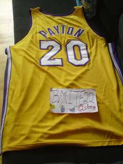 Gary Payton Reebok Lakers Away Authentic Jersey Sz. 52  