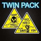 Toolbox TWINPACK warning stickers for tool chest draws