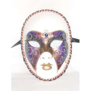   Volto Arcobaleno Bianco Venetian Masquerade Ball Mask