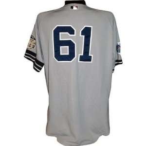 Billy Traber #61 2008 Yankees Game Used Road Grey Jersey w All Star 