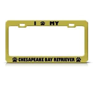  Chesapeake Bay Retriever Dog Metal license plate frame Tag 