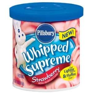 Pillsbury Whipped Supreme Strawberry Frosting 12 oz (Pack of 12 