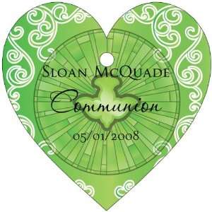  Wedding Favors Green Dove Design Heart Shaped Personalized 