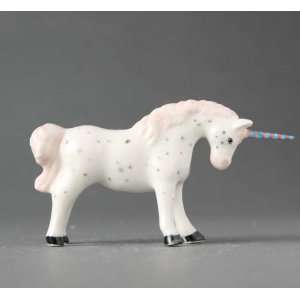    Miniature Porcelain Animals Pink Unicorn #1007