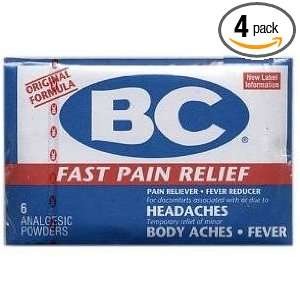  BC Fast Pain Relief Analgesic Powder, New Formula   6 Ea 