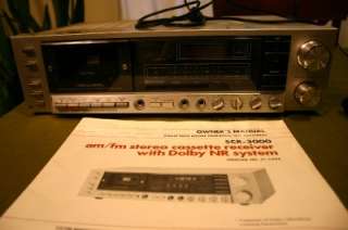   Realistic SCR 3000 AM/FM Stereo Cassette Receiver w Manual  