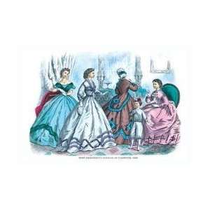  Mme Demorests Mirror of Fashions 1840 #10 24x36 Giclee 