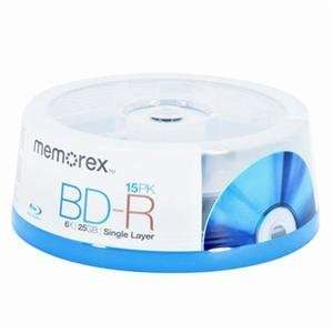  Memorex, BD R 15PK 6X 25GB silver WP (Catalog Category Blank Media 