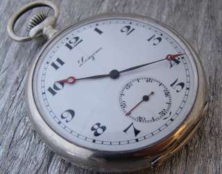 AWESOME VINTAGE LONGINES SILVER POCKET WATCH CIRCA 1920  