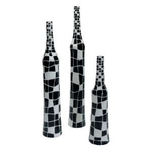  Sitcom Checkered Vase Set, 3.9 by 23.6 Inch, 3 Piece