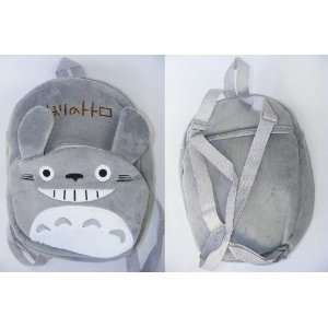 Totoro Plush Double Zipper Backpack 14x12x3