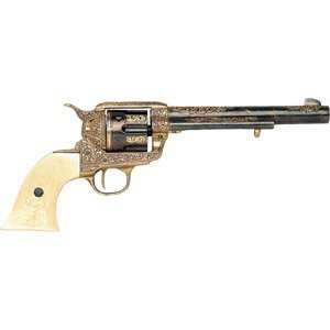  .45 Army Revolver   Engraved Brass 