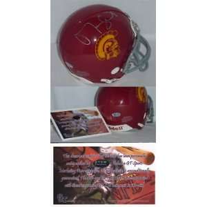 Signed Matt Leinart Mini Helmet   USC Trojans GT SPORTS   Autographed 