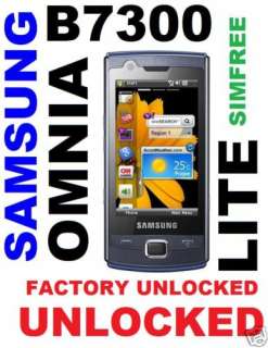 BNIB 3G SAMSUNG OMNIA LITE B7300 FACTORY UNLOCKED BLACK  