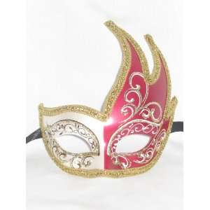  Red Colombina Onda New Lillo Venetian Mask