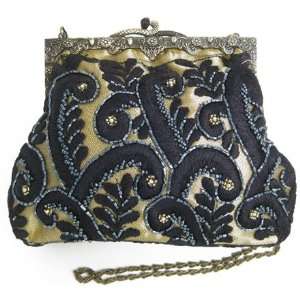  Silver J Vintage style bead evening bag with embroidery 