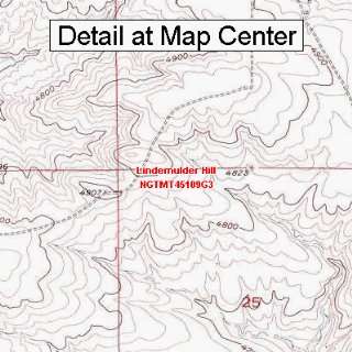 USGS Topographic Quadrangle Map   Lindemulder Hill, Montana (Folded 
