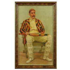   Antique Reproduction Cricket Player Artwork