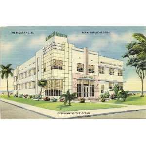  1940s Vintage Postcard   The Regent Hotel   Miami Beach 