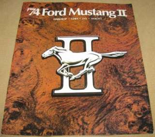 1974 Ford MUSTANG II Dealer Sales Brochure, HT Mach I +  