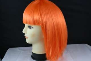 P24 / Halloween orange color cosplay woman short wig / wigs costume 
