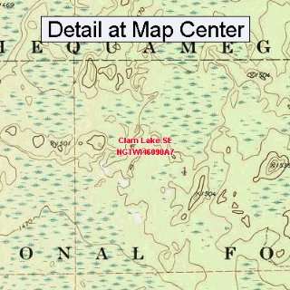  USGS Topographic Quadrangle Map   Clam Lake SE, Wisconsin 
