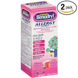 Benadryl Childrens Allergy, Cherry Flavored Liquid 4 Ounces / 118 Ml 