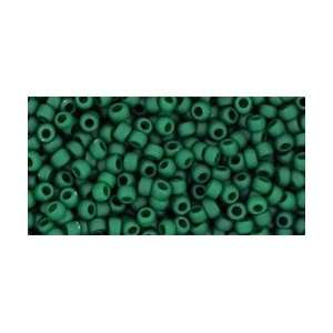  Toho Glass 11/0 Seed Beads Opaque Frosted Pine Green 11 