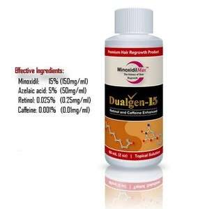 Dualgen 15 high strength hair loss treatment (15% minoxidil + 5% 