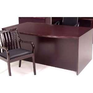    Mahogany Bow Front Conference Desk w/6 Drawers