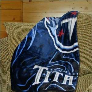 Tennessee Titans Tattoo Plush Blanket Throw  Sports 