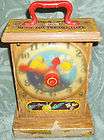 vintage 1964 fisher price wood tick tock teaching clock 997