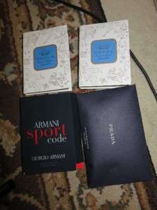 Tocca Prada and Armani Sport Code perfume samples  
