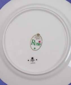   ROSE Porcelain Bread Butter, Salad & Dinner Plates, Japan  