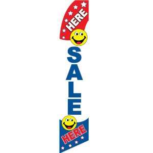  Sale Here Smiley Face Swooper Feather Flag Office 
