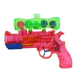   Red Plastic Water Squirt Pistol Gun Toy + 6 Balls + 3 Bowlings Baby