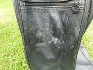 Rare TITLEIST Black/Burnt Orange Leather Staff Cart Bag  