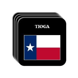  US State Flag   TIOGA, Texas (TX) Set of 4 Mini Mousepad 