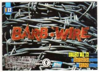 BARB WIRE (Topps/DH,1996)  Embossed Insert #E12^^  