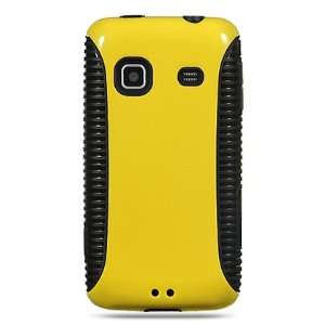 YELLOW Hard Plastic Hybrid Rubber Case for Samsung Prevail M820 (Boost 