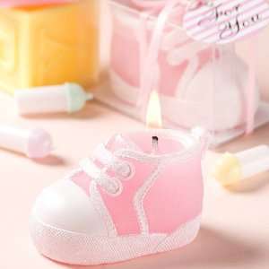  Wedding Favors Pink Baby Bootie Sneaker Design Candle 