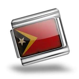 Italian Charms Original Timor Leste Flag  Bracelet Link 