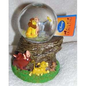  Snow Globe Waterball   Simba Pumba and Timon on Base