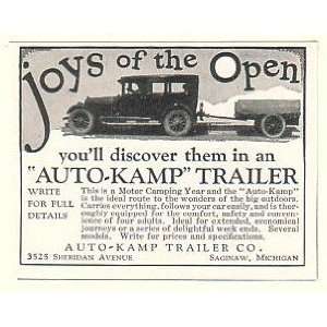  1925 Auto Kamp Trailer Joys of Open Motor Camping Print Ad 