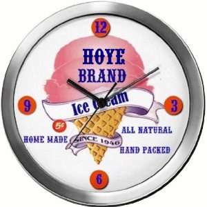  HOYE 14 Inch Ice Cream Metal Clock Quartz Movement 