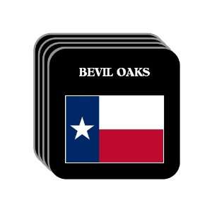 US State Flag   BEVIL OAKS, Texas (TX) Set of 4 Mini Mousepad Coasters