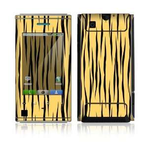Tiger Print Protector Skin Decal Sticker for Motorola Devour Cell 