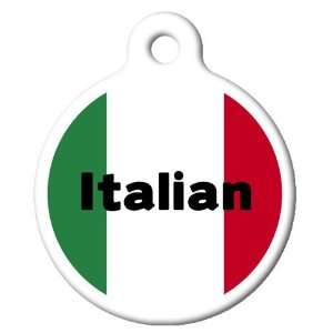 Dog Tag Art Custom Pet ID Tag for Dogs   Italian Flag   Small   .875 
