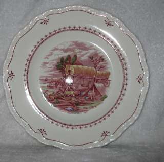 Booths Early American Scenes Multicolored Salad Plate(s)  
